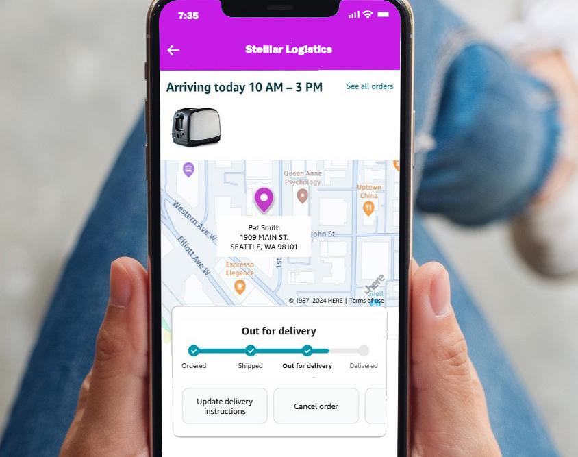 Tracking a shipment using app